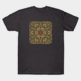 Shades of Green Kaleidoscopic Mandala Number 3 T-Shirt